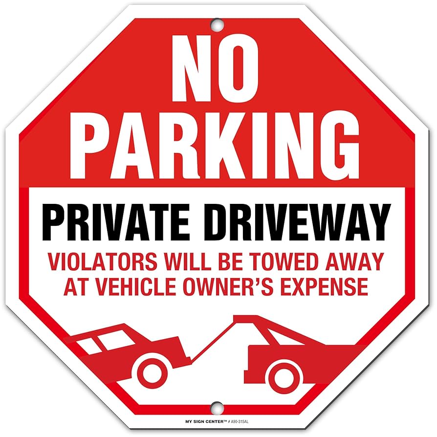Amazon.com : No Parking Private Driveway Violators Will Be